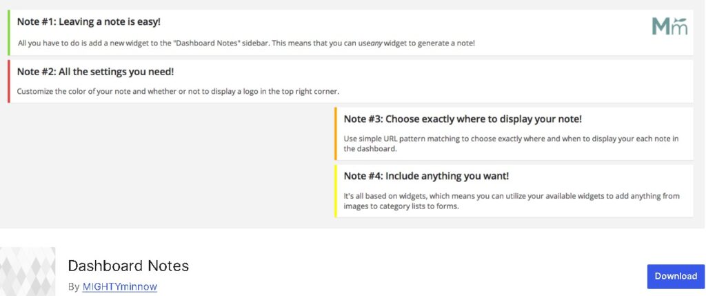 Dashboard Notes