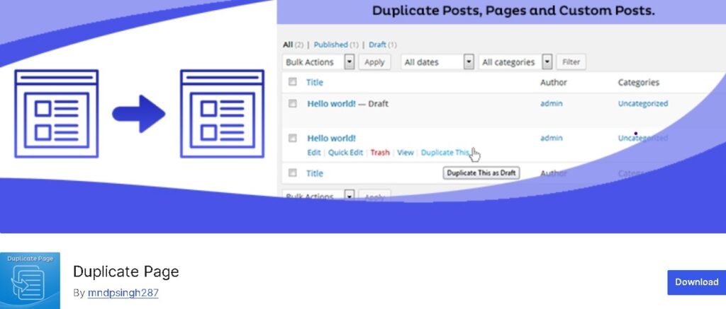 Duplicate Page