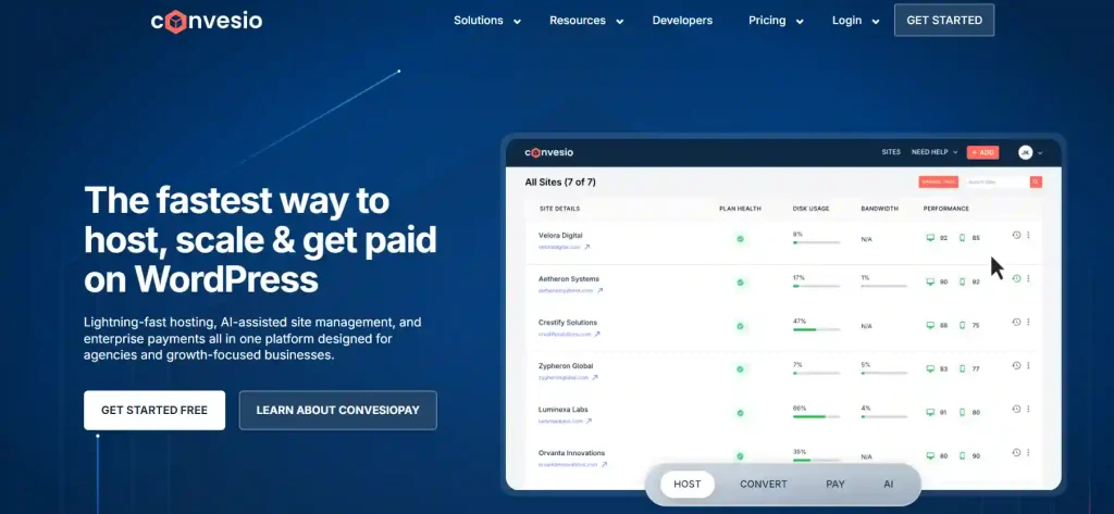 Convesio Homepage